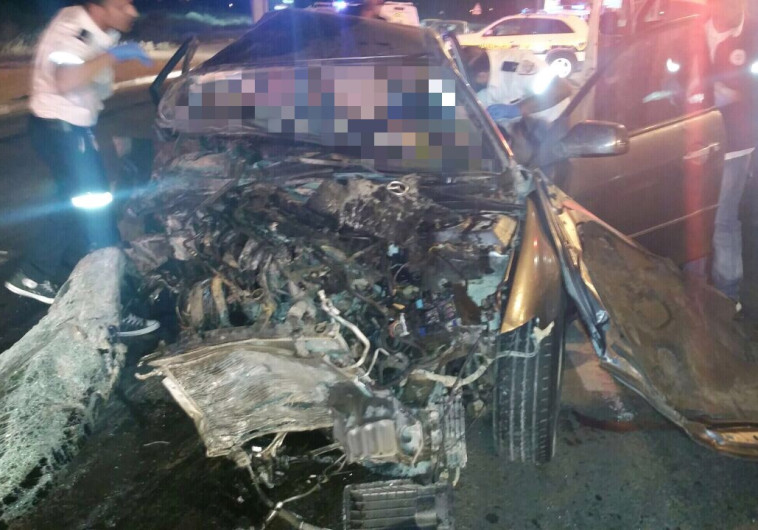 זירת התאונה הקטלנית. צילום: דוברות מד&quot;א