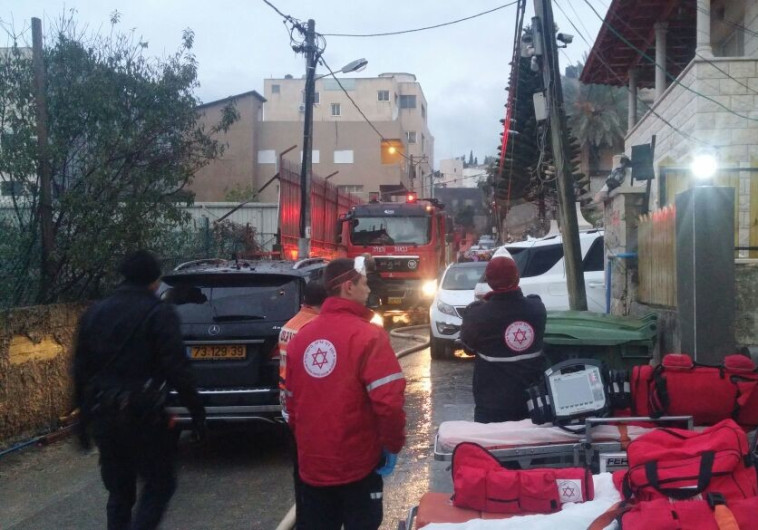 זירת השריפה בנצרת. צילום: תיעוד מבצעי מד&quot;א