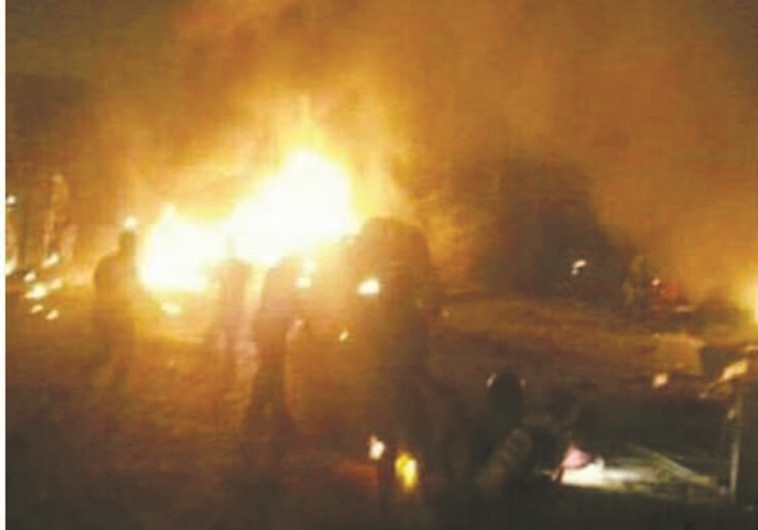 תקיפה בסוריה. צילום: טוויטר