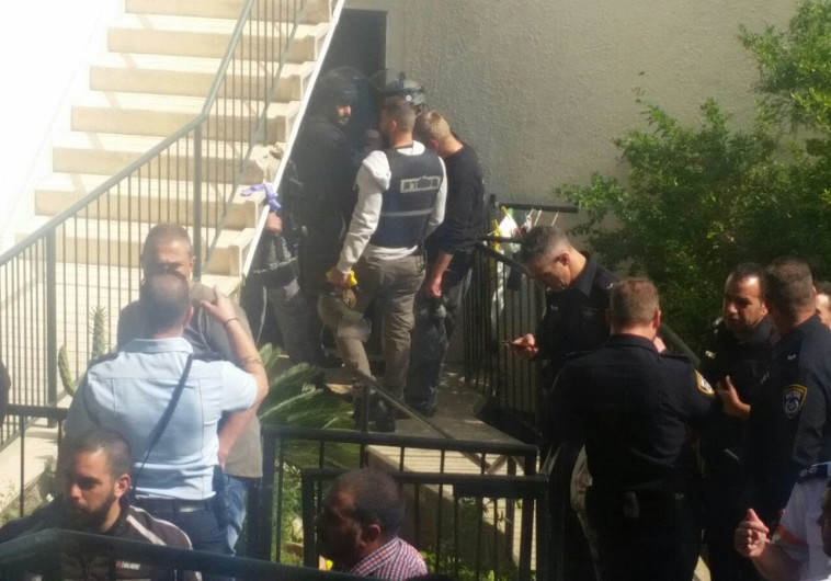 מקום ההתבצרות בחיפה. צילום: דוברות המשטרה