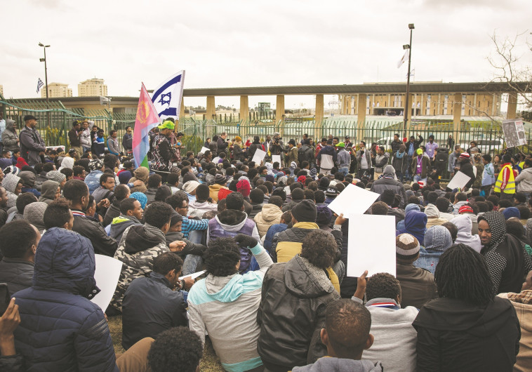 הפגנת מסתננים. צילום: סבי ברנס, פלאש 90