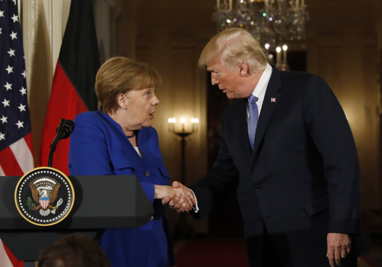דונלד טראמפ, אנגלה מרקל. צילום: רויטרס