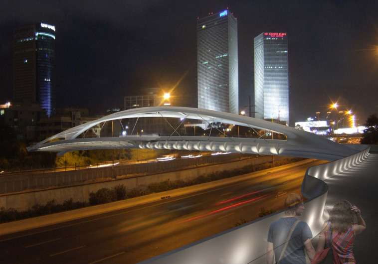 גשר יהודית. צילום: חן אדריכלים, הדמיה
