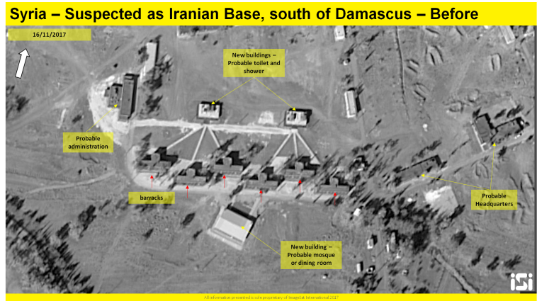 הבסיס המופצץ בסוריה. לפני. צילום: ImageSat International: