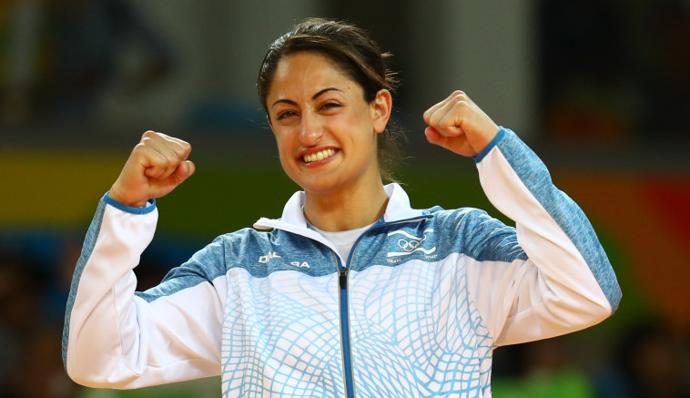 ירדן ג'רבי לאחר הזכייה במדליה. צילום: רויטרס