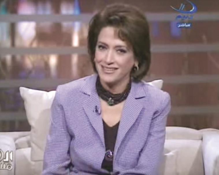 ספפא אל־חגאזי, מנהלת רשות השידור המצרית. צילום מסך