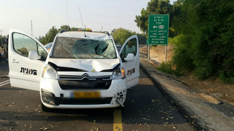 זירת התאונה. צילום: דוברות המשטרה