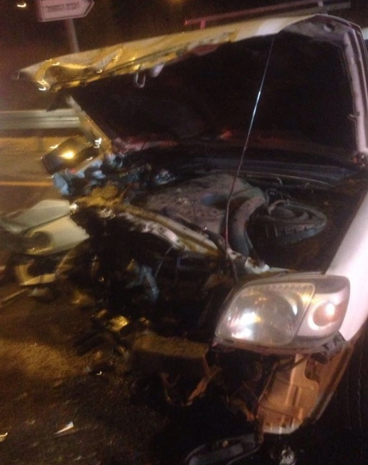 הרכבים שנפגעו בתאונת הדרכים בכביש 70. צילום: כיבוי אש צפון