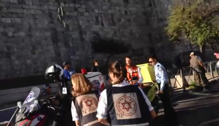 זירת האירוע בשער הפרחים. צילום: מד&quot;א