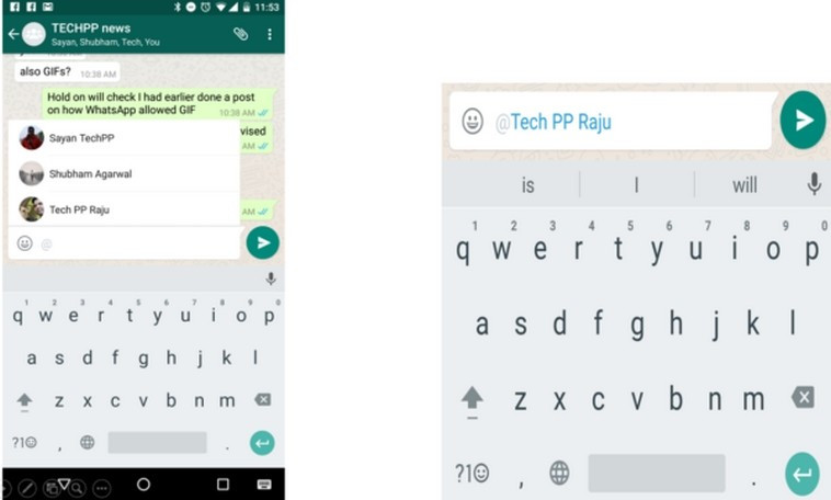 הוספת @ לפני שם המשתמש שרוצים שיקרא את ההודעה. צילום מסך