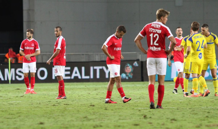 הפועל תל אביב אחרי התבוסה למכבי. צילום: עדי אבישי