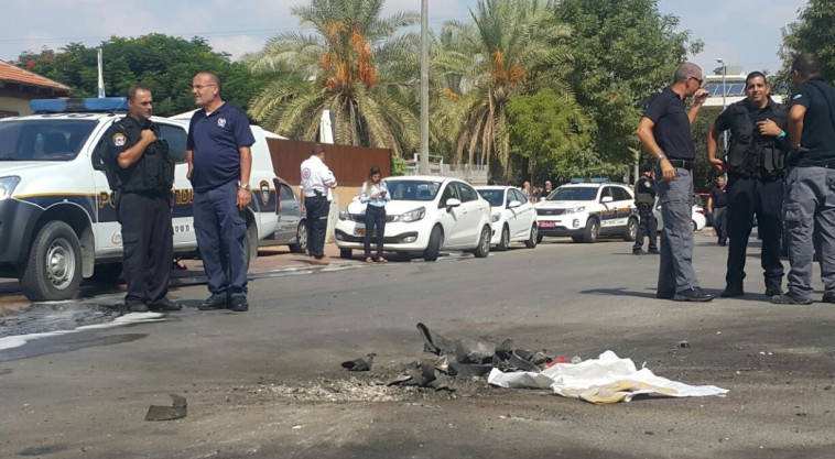 זירת הנפילה, הבוקר. צילום: דוברות המשטרה