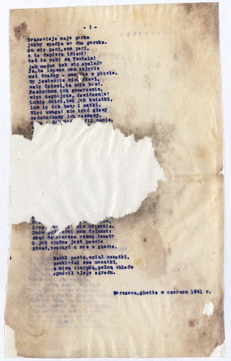 שירו של ולדיסלב שלנגל. ארכיון ורשה