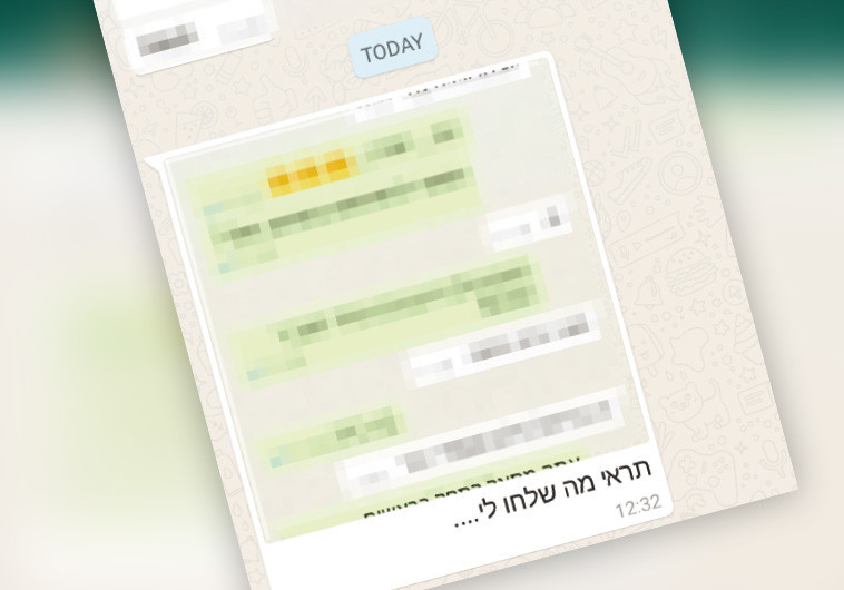 תראו מה שלחו לי. אפליקציית וואטסאפ - אילוסטרציה