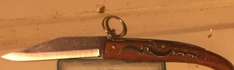 הסכין שנתפסה בירושלים. צילום: דוברות המשטרה