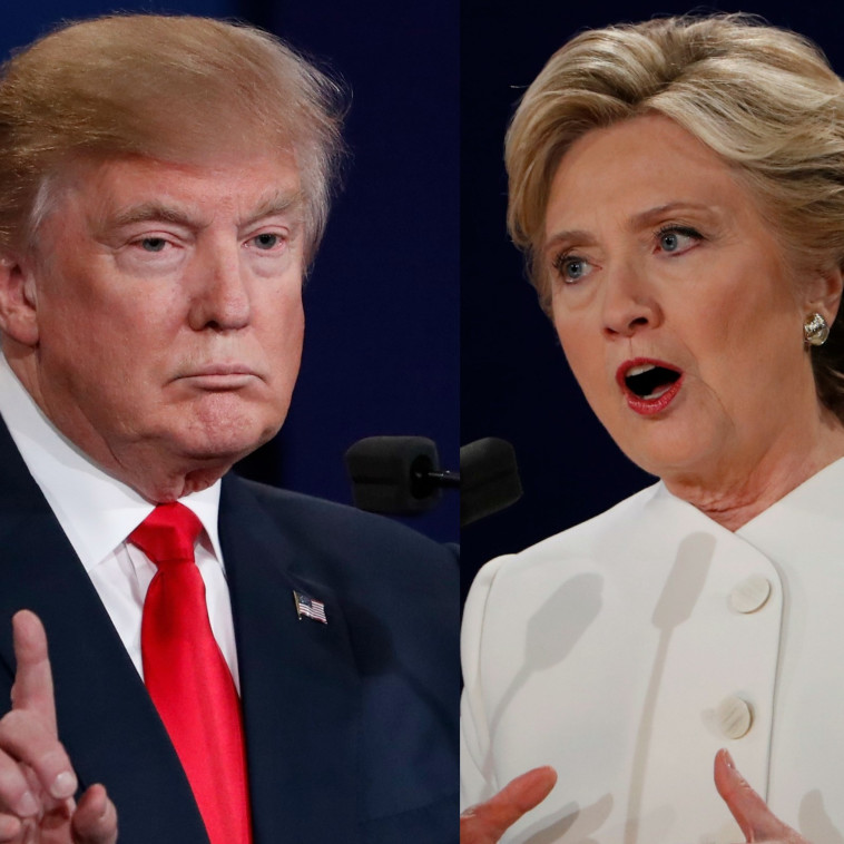 על קו הסיום, קלינטון וטראמפ. צילום: רויטרס