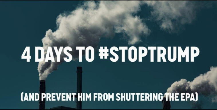 כרזה של ארגון גרינפיס נגד בחירה בטראמפ. צילום: גרינפיס