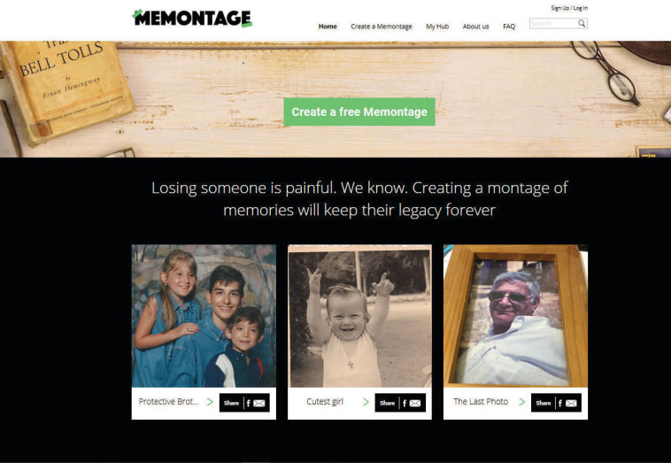מיזם הנצחה, אתר Memontage