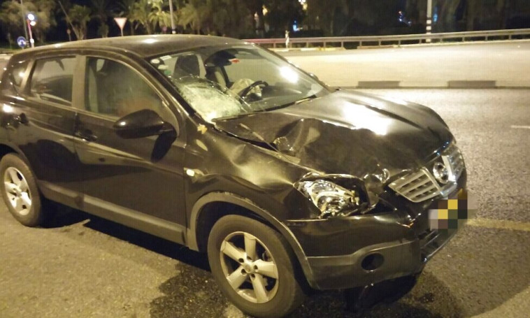 הרכב הפוגע בזירת התאונה. צילום: תיעוד מבצעי מד&quot;א