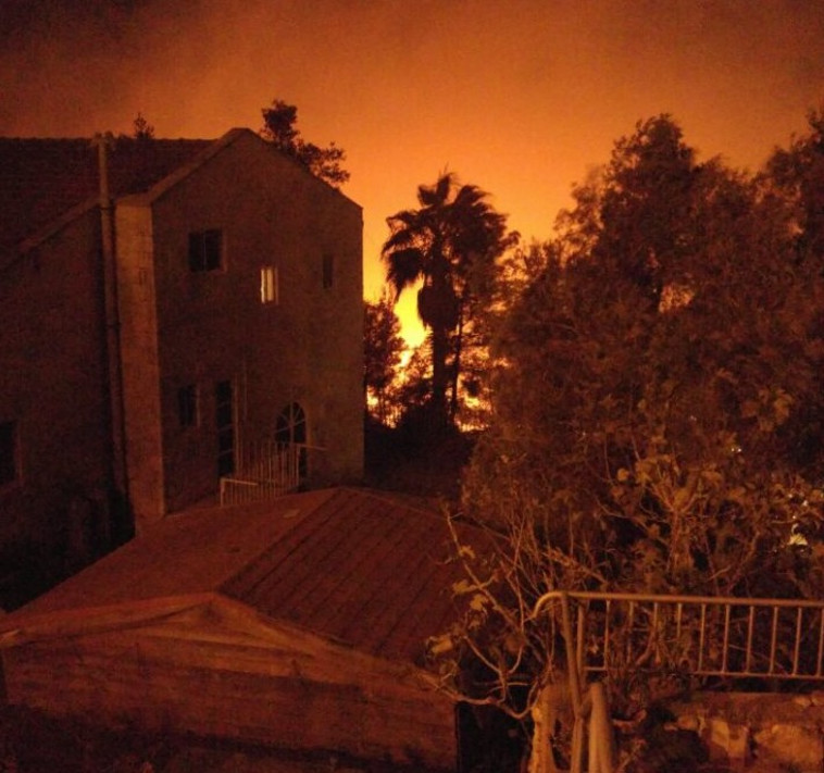 השריפה בדולב. צילום: איגוד ערים לאיכות סביבה שומרון
