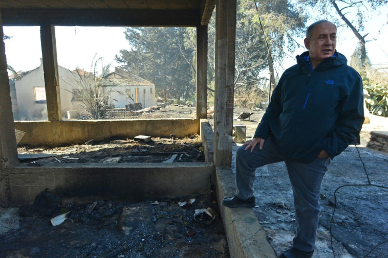 נתניהו בסיור בצפון בעקבות גל השריפות. צילום: קובי גדעון, לע&quot;מ