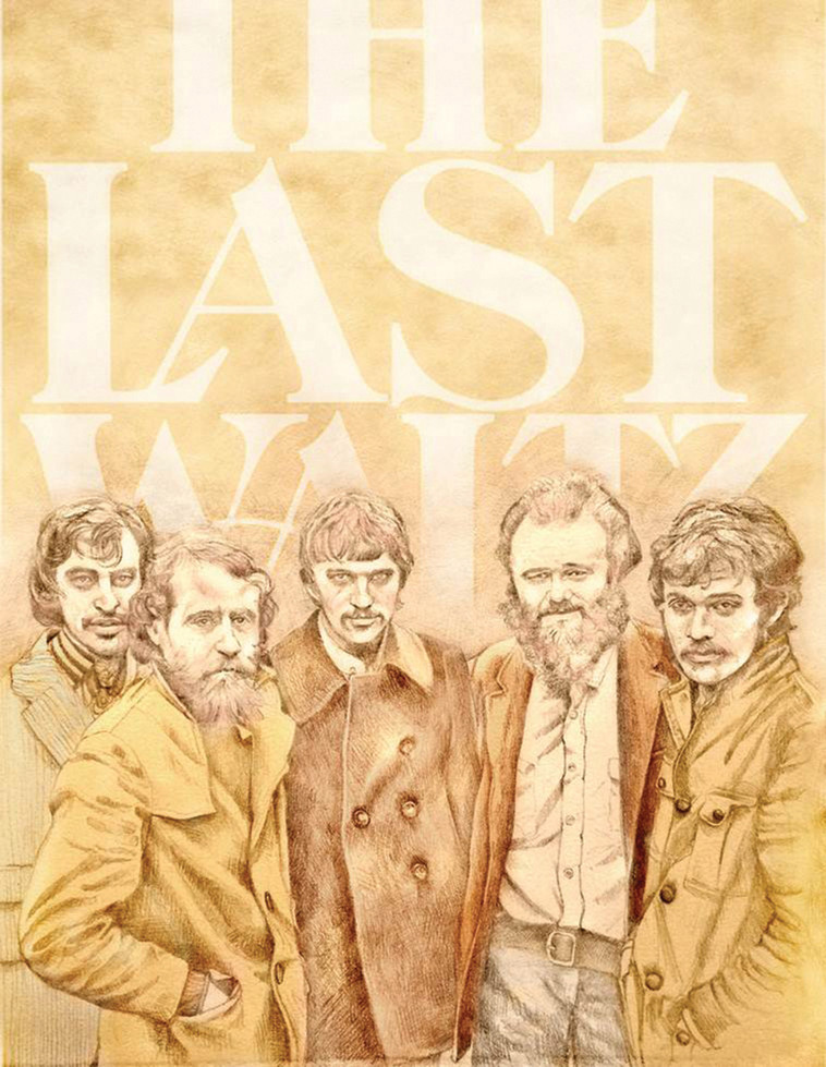 רובי רוברטסון, גארת הדסון, ריק דאנקו, ליבון הלם וריצ'רד מנואל. איור: נעמי ליס־מיברג