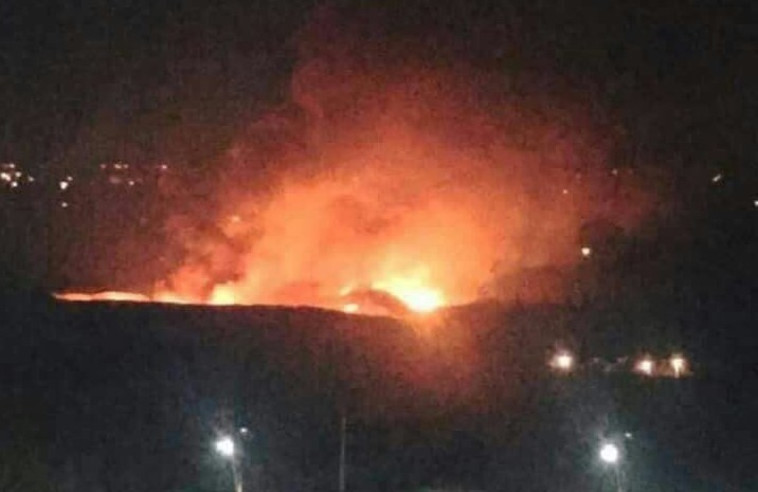 תקיפה ישראלית בדמשק, ארכיון. צילום מסך