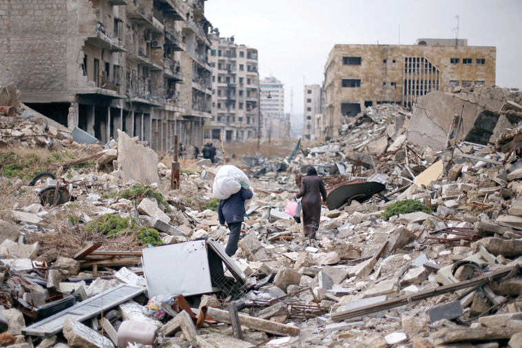 ההריסות בחלב. רק ההתחלה. צילום: רויטרס