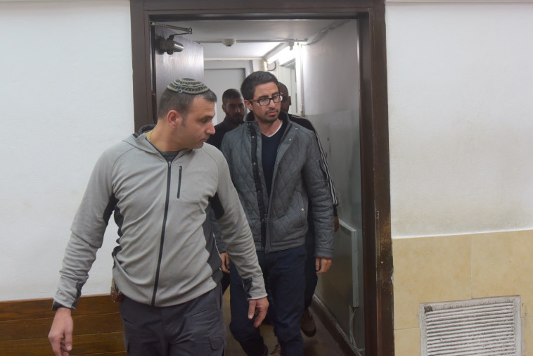 קסטיאל בבית המשפט, היום. צילום: אבשלום ששוני