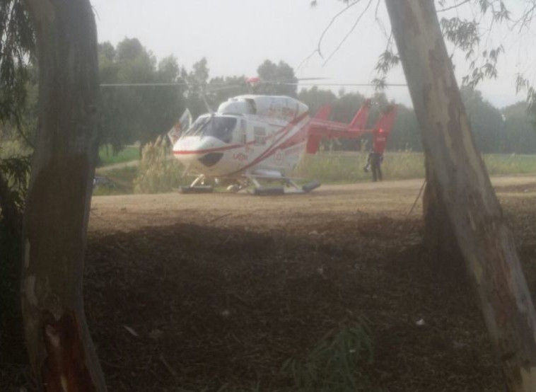 התאונה בנהר הירדן. צילום: דוברות מד&quot;א