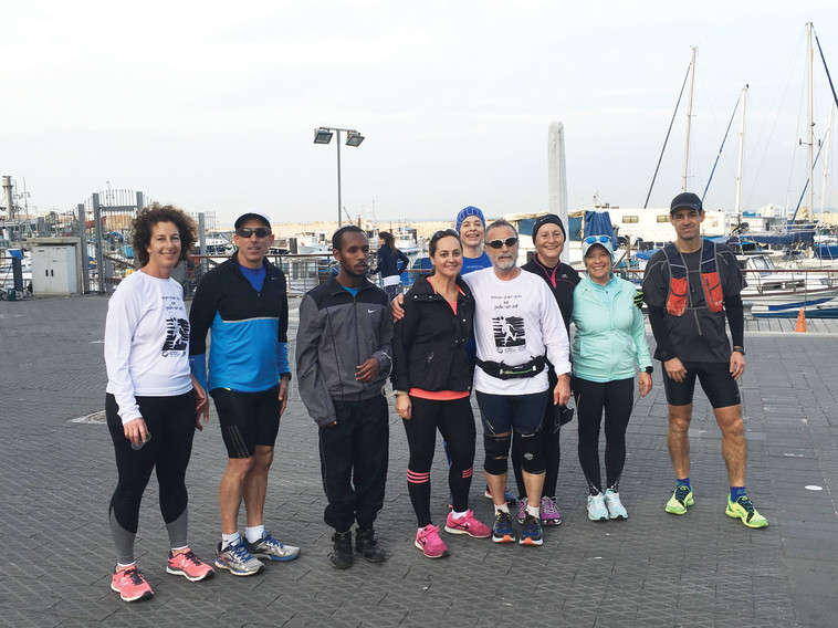 יוסי מלמן וקולגות לריצה. צילום: אלבום פרטי