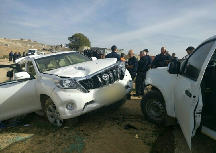 זירת הדריסה באום אל חיראן. צילום: דוברות המשטרה