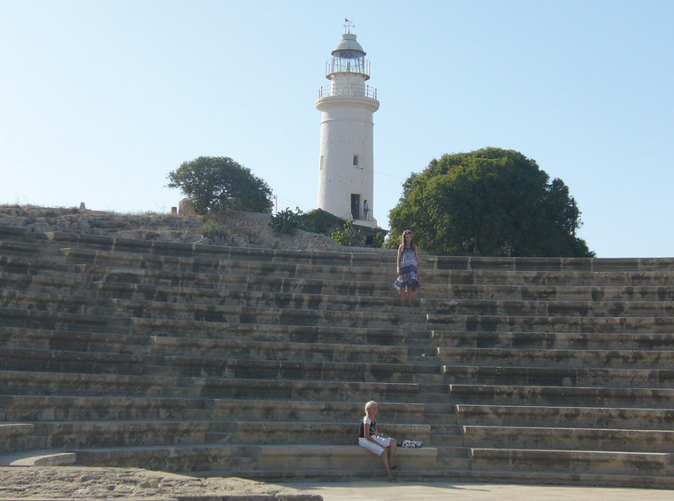 המגדלור במתחם הווילות בפאפוס. צילום: מאיר בלייך