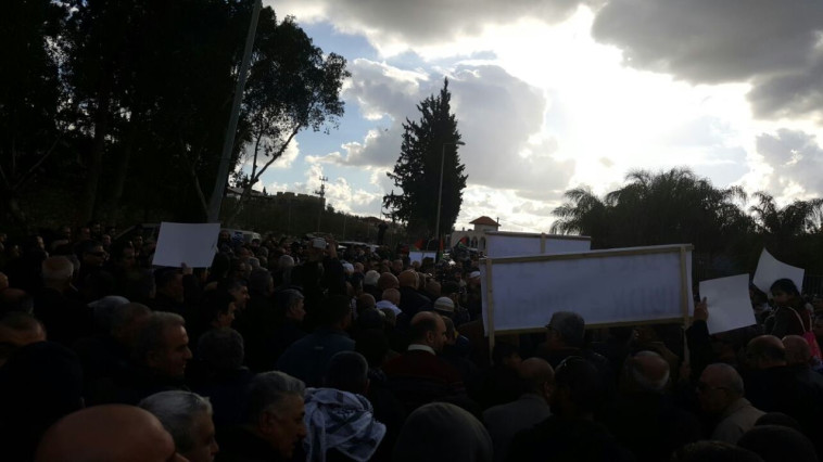 הפגנות בוואדי עארה לאחר פינוי אום אל חיראן. צילום: טוויטר