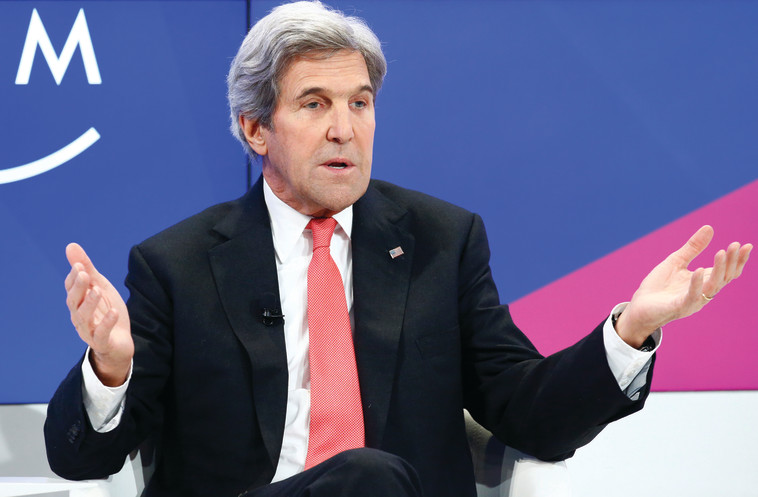 ג'ון קרי בפורום הכלכלי בדאבוס. צילום: רויטרס