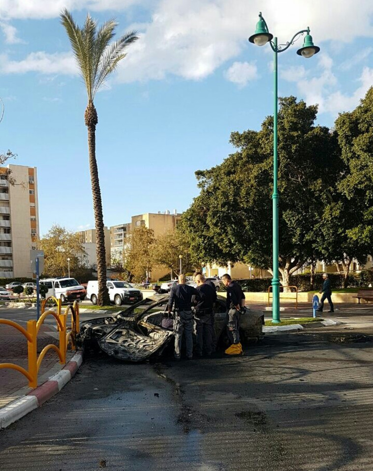 זירת החיסול בקריית ים. צילום: דוברות המשטרה