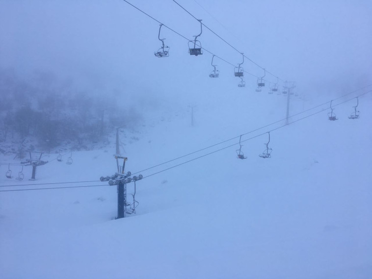 שלג באתר החרמון. צילום: אתר החרמון