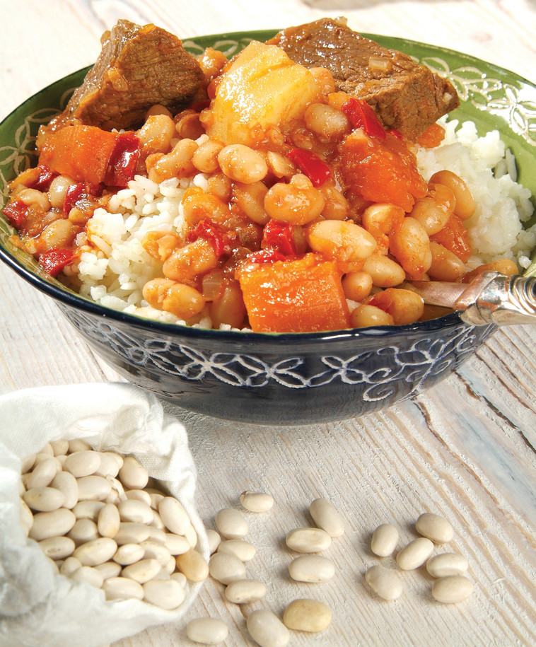 קדירת בשר/עוף, שעועית ודלעת. צילום: חגית גורן