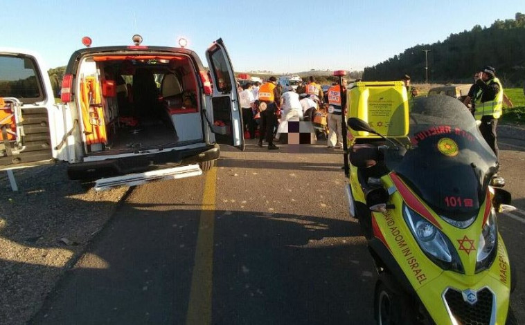 זירת התאונה. צילום: תיעוד מבצעי מד&quot;א