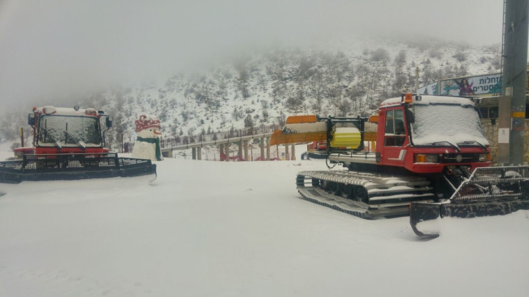 שלג באתר החרמון. צילום: אתר החרמון