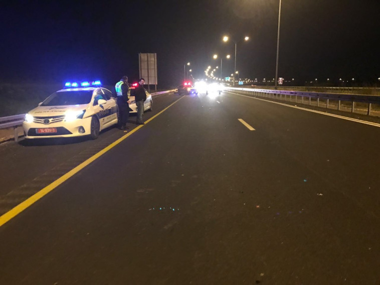 זירת התאונה. צילום: דוברות המשטרה