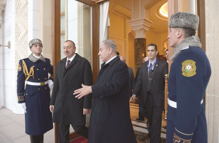 נתניהו באזרבייג'ן. לפשין נעצר כיממה לאחר הביקור. צילום: חיים צח, לע&quot;מ