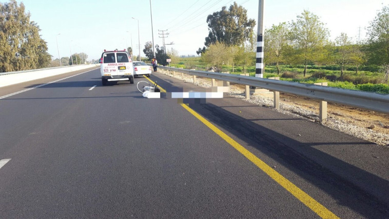 התאונה סמוך לצומת העוגן. צילום: דוברות מד&quot;א