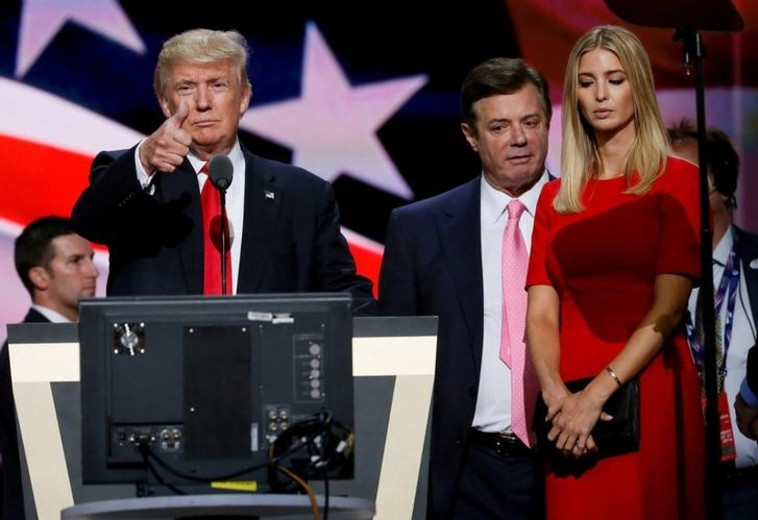  פול מנפורט, דונלד טראמפ ואיוונקה טראמפ. צילום: רויטרס