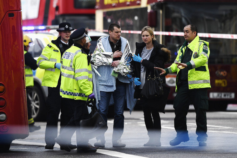 פצוע שנפגע בפיגוע בלונדון. צילום: getty images