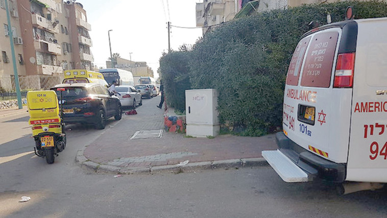 זירת הרצח בלוד. צילום: דוברות מד&quot;א