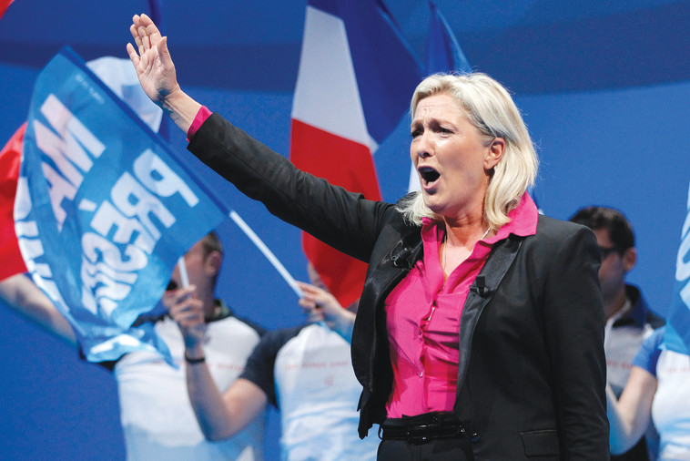 מארין לה פן. &quot;הכחישה את המעורבות הצרפתית בגירוש היהודים למחנות ההשמדה&quot; לפי ריבלין. צילום: רויטרס