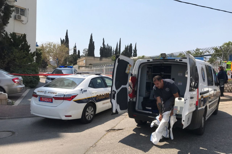 זירת הרצח באשקלון. צילום: דוברות המשטרה