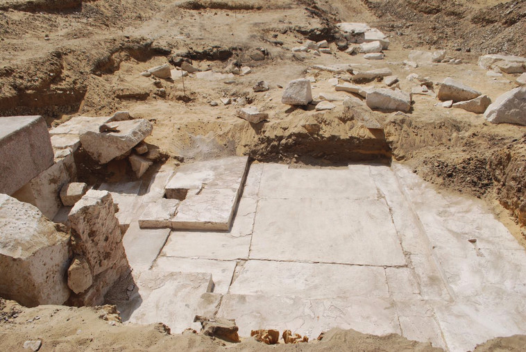 עבודות ההקמה של המוזיאון בגיזה. צילום: AFP