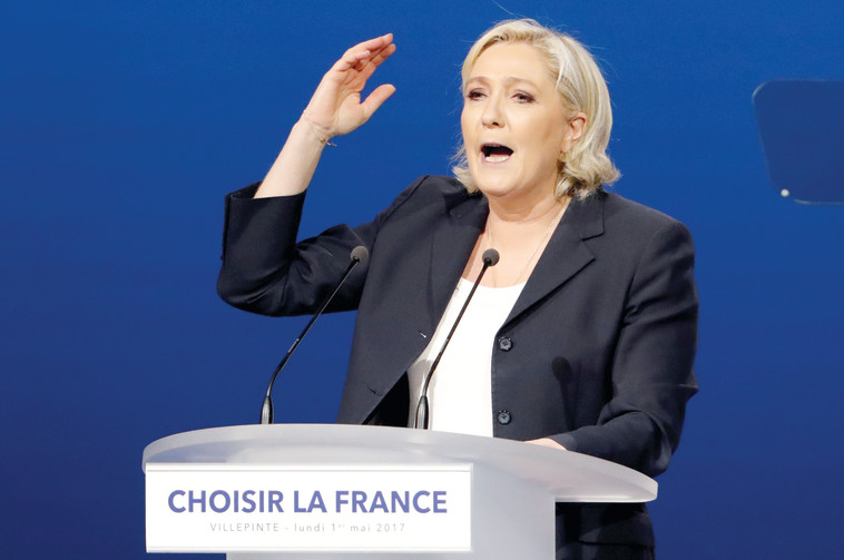 לה פן. מיהרה לגנות מכחישי שואה במפלגתה. צילום: רויטרס